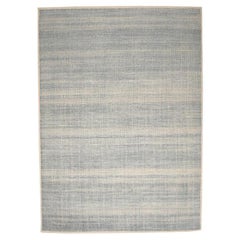 India Moroccan Area Rugs - Wool Blue Ivory Design - 94471