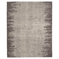 Indien Marokkanischer Teppich in Übergröße - Wolle Braun Elfenbein Design - 94485