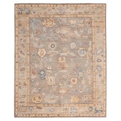 Tappeti India Oushak - Lana Taupe Yellow Design - 94489