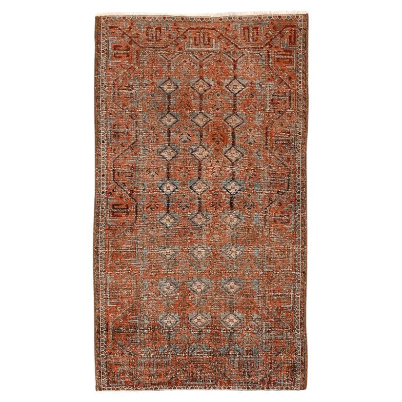 Petit tapis persan Malayer - Motif rouge en laine - 94577