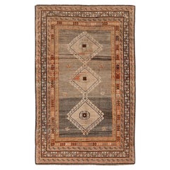 Tapis persan Shiraz Small - Laine Brown Ivory Red Taupe Design - 94578