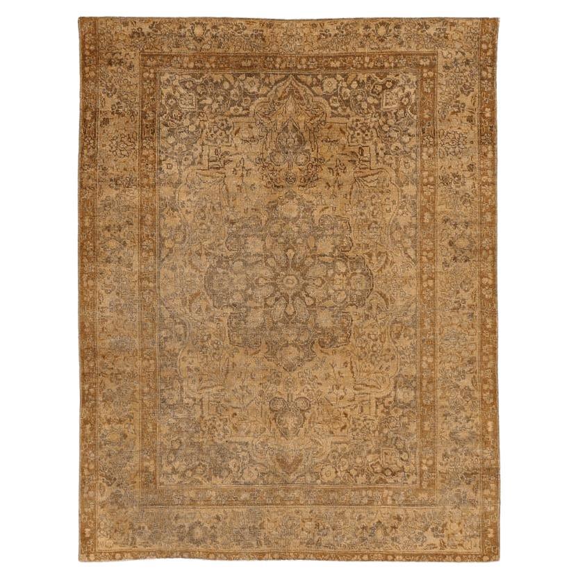 Persischer Malayer Kleiner Teppich - Wolle Braun Gelb Design - 94591