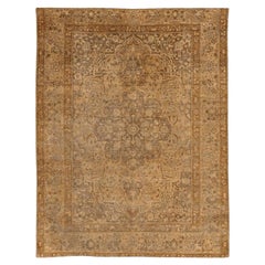 Persischer Malayer Kleiner Teppich - Wolle Braun Gelb Design - 94591