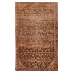Persian Malayer Small Rug - Wool Brown Red Design - 94579