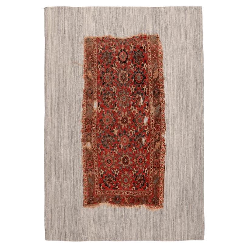 Afghanistan Abadeh-Teppiche - Wolle Elfenbeinrot Design - 94622 im Angebot
