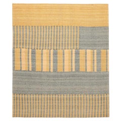 Afghanistan Abadeh Area Rugs - Wool Gray Yellow Design - 94624