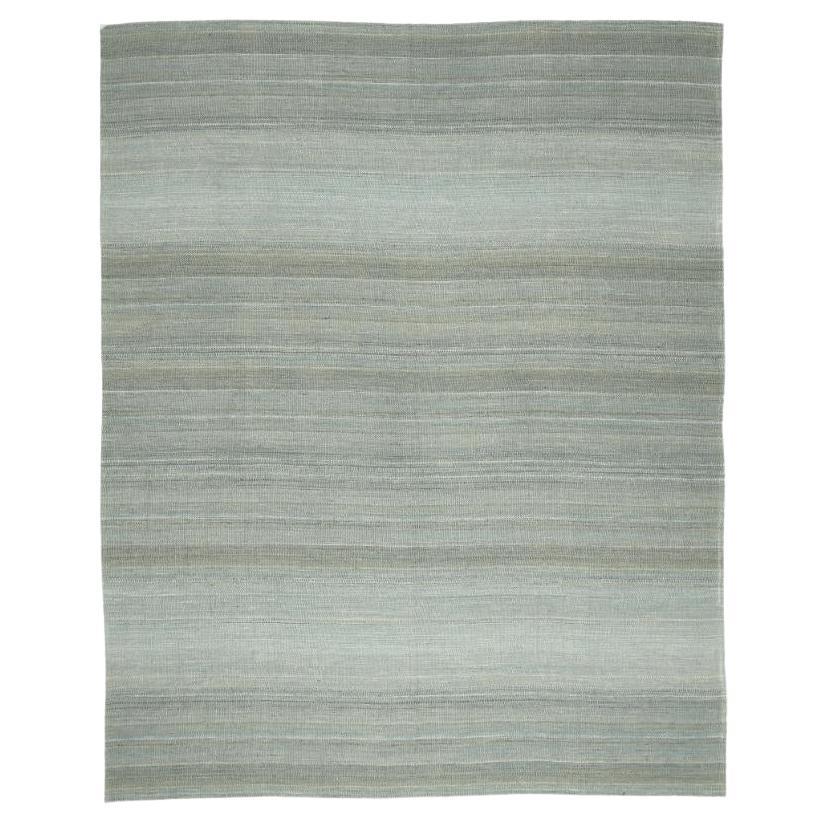 Tapis Kilim d'Afghanistan - Design en laine bleu gris - 94625