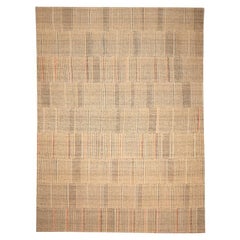 Afghanistan Abadeh Over Size Rug - Wool Brown Ivory Design - 94630