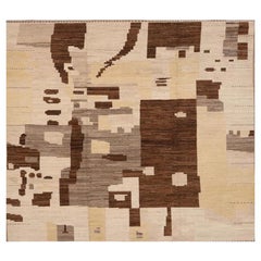 Afghanistan Moroccan Area Rugs - Wool Brown Ivory Yellow - 98432