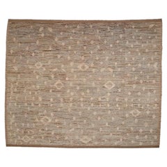 Afghanistan Moroccan Over Size Rug - Wool Brown Ivory Design - 98458