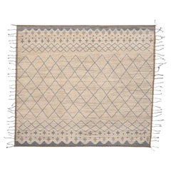 Afghanistan Moroccan Area Rugs - Wool Ivory Design - 96424
