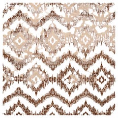 Afghanistan Ikat Moroccan Area Rugs - Wool Brown Ivory Design - 98445