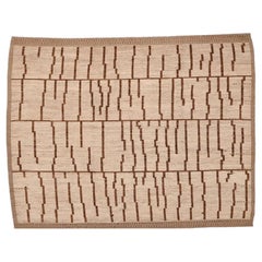 Afghanistan Moroccan Area Rugs - Wool Brown Ivory Design - 98441