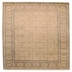 Moderne indische Teppiche – Wolle in elfenbeinfarbenem Design – 94059