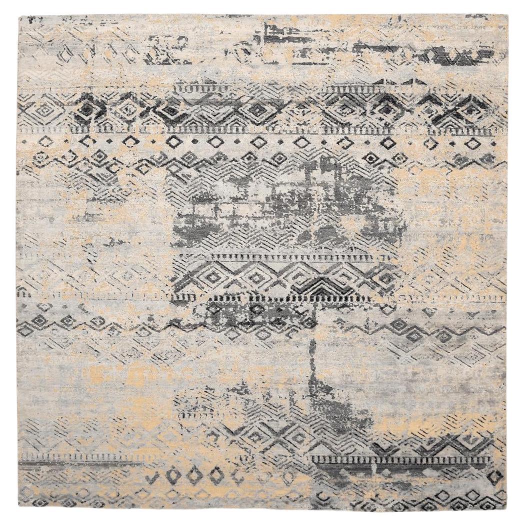 Tappeti India Modern Area Rugs - Lana Avorio Sfumature di grigio / argento - 94068