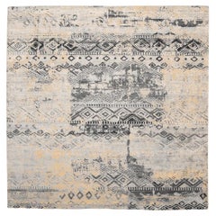 Tappeti India Modern Area Rugs - Lana Avorio Sfumature di grigio / argento - 94068