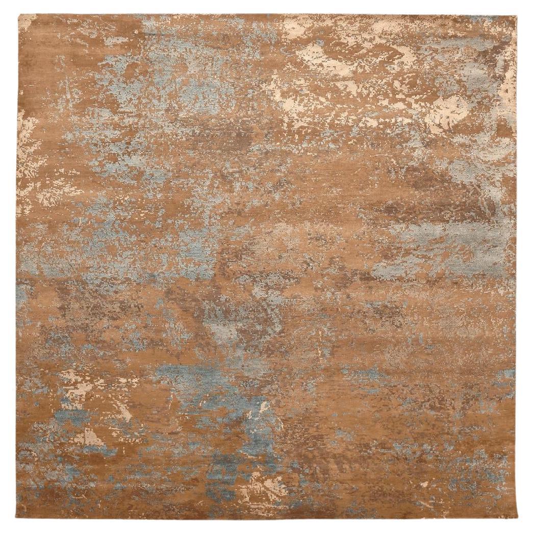 Tappeti India moderni - Lana marrone sfumature di grigio / argento - 94070