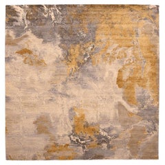 Tapis de sol India Modernity - Laine Brown Ivory Yellow Design - 94071