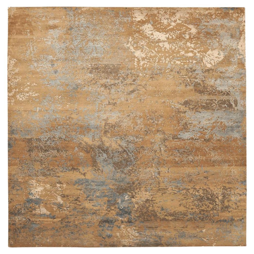 Tappeti India moderni - Lana marrone sfumature di grigio / argento - 94072