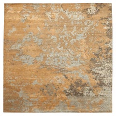 India Modern Area Rugs - Wolle und Seide Braun Grau/Silber - 94085