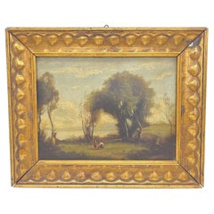 Lakeside Landscape, Oil on Canvas, Framed, 1890