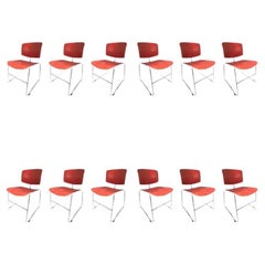 Set of 12 Stackable Chairs by Max Stacker for Steelcase, 1970s