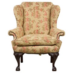 English Victorian Tan Wing Chair