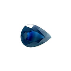GIA Certified 1.69ct Deep Blue Untreated Sapphire Pear Teardrop Cut Gem 9.3x7mm