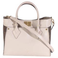 Louis Vuitton Greige Calfskin Monogram On My Side MM