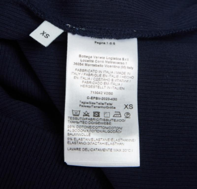Canotta Bottega Veneta blu a coste XS In condizioni buone in vendita a Dubai, Al Qouz 2
