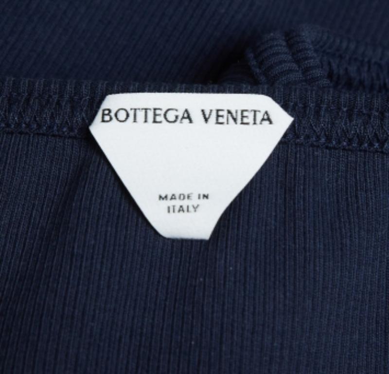 Donna Canotta Bottega Veneta blu a coste XS in vendita