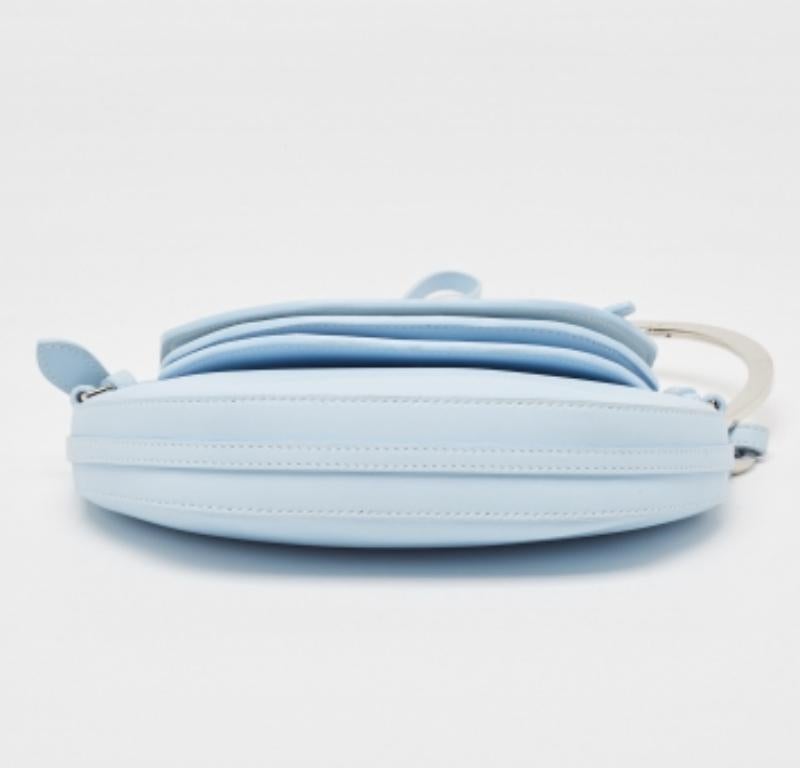 Donna Burberry Mini Clutch Olympia in pelle blu pallido in vendita