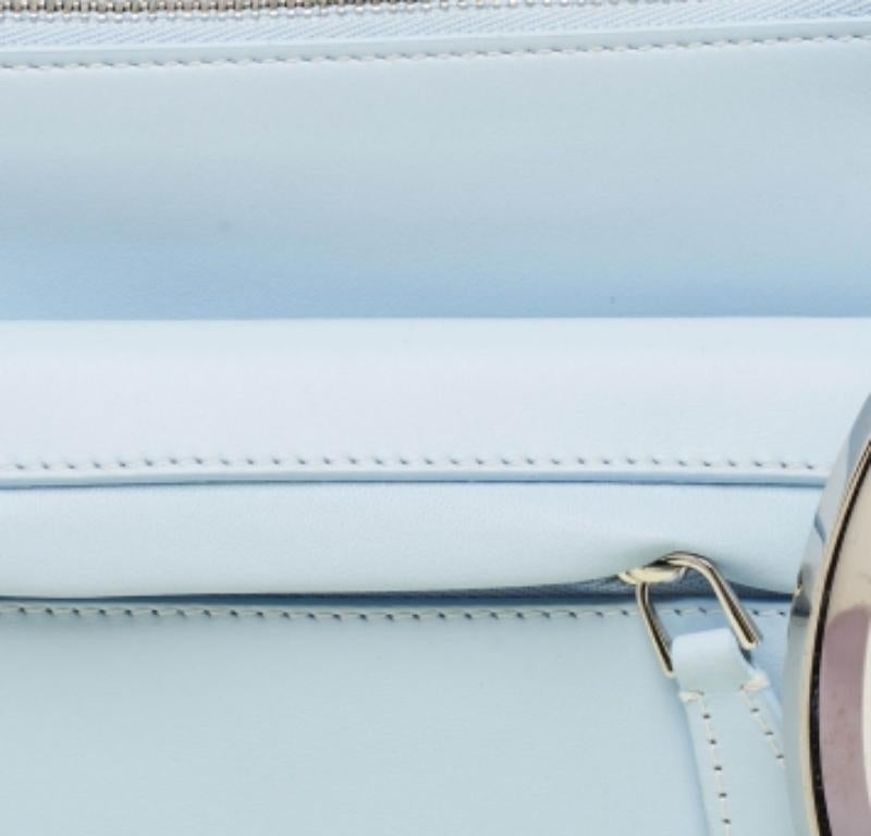 Burberry Mini Clutch Olympia in pelle blu pallido in vendita 5
