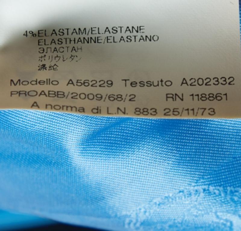 Versace Blauer Faltenminirock aus Baumwolle M Damen im Angebot