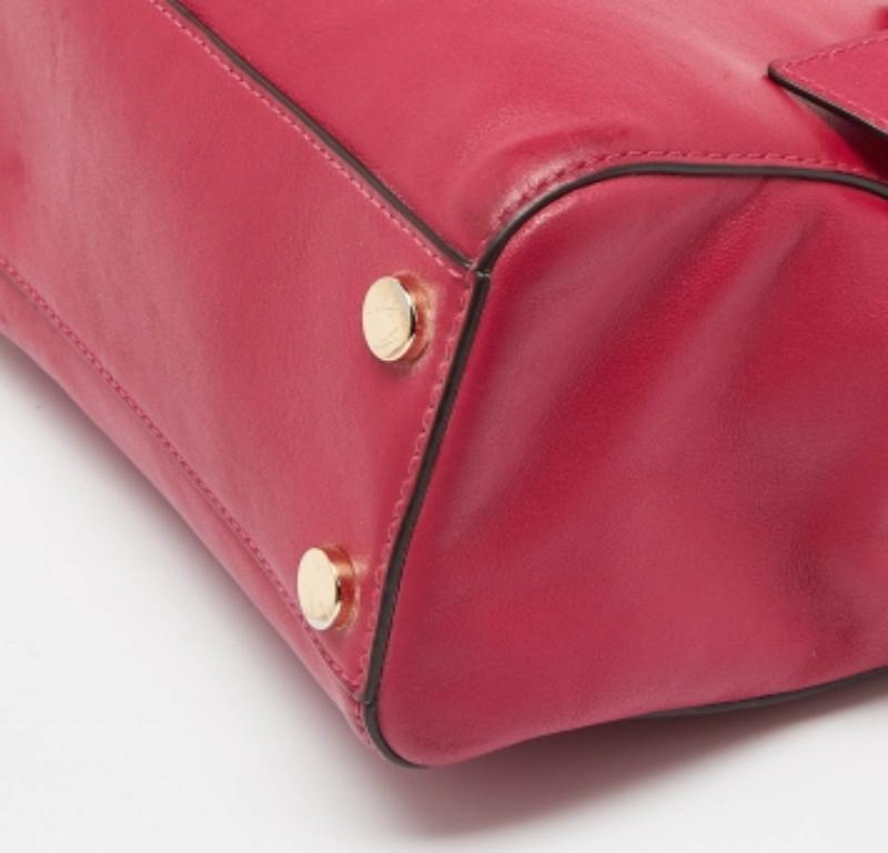 Michael Michael Kors - Mini Cynthia Bow Tote in pelle rosa in vendita 5