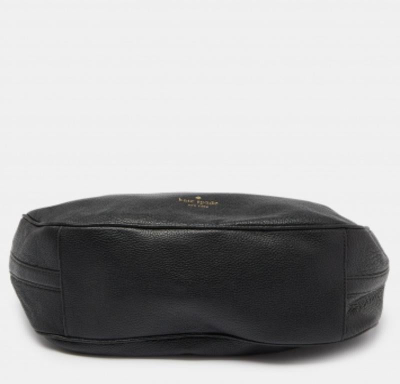 Kate Spade Borsa a spalla con zip in pelle nera in vendita 1