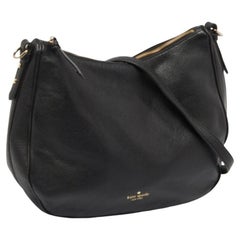 Kate Spade Borsa a spalla con zip in pelle nera