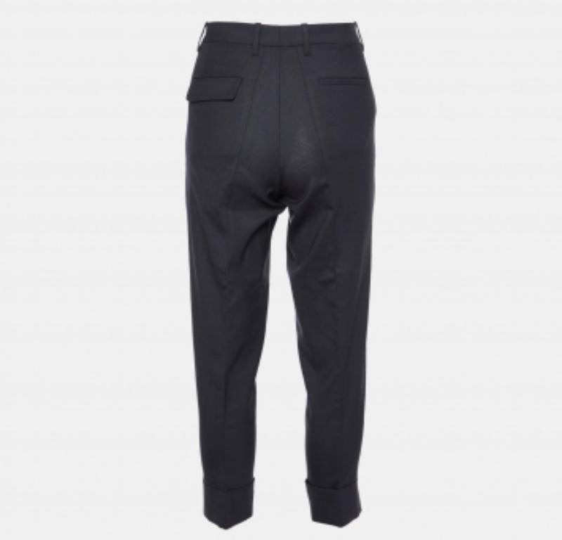 Nero Pantaloni sartoriali in lana nera Marni S in vendita