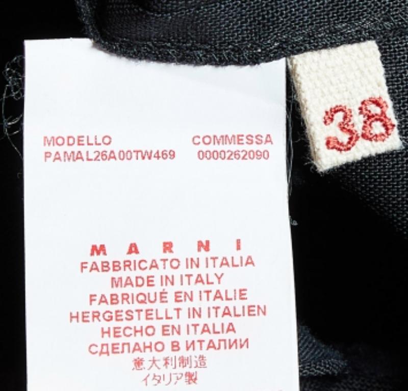 Pantaloni sartoriali in lana nera Marni S In condizioni ottime in vendita a Dubai, Al Qouz 2