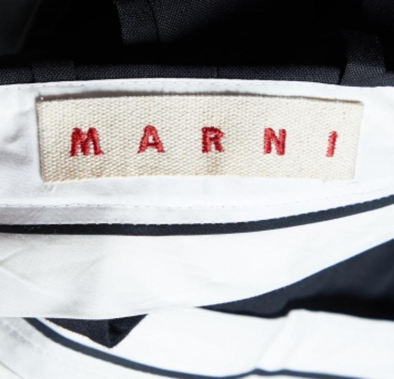 Pantaloni sartoriali in lana nera Marni S in vendita 1