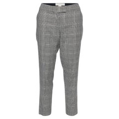 Stella McCartney Monochrome Houndstooth Wool Tapered Trousers S