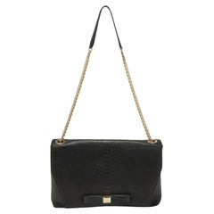 Kate Spade - Borsa a tracolla con patta in pelle nera e serpente