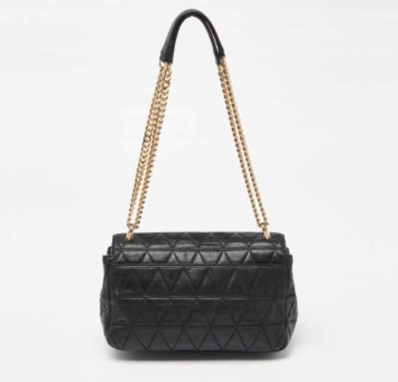 Michael Kors Borsa a tracolla grande in pelle trapuntata nera Sloan In condizioni buone in vendita a Dubai, Al Qouz 2