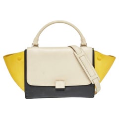 Borsa a tracolla piccola in pelle Celine Tricolore