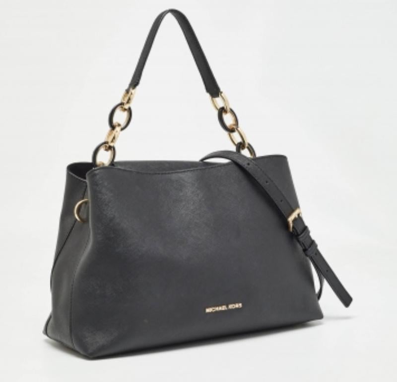 Michael Kors - Sac à main en cuir Saffiano Portia - Noir Pour femmes en vente