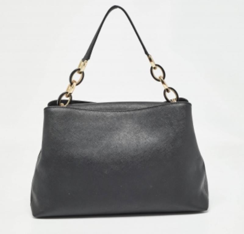 Michael Kors - Sac à main en cuir Saffiano Portia - Noir en vente 1