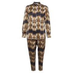 Celine - Tuta con pantaloni in misto seta stampata multicolore S.I.M.