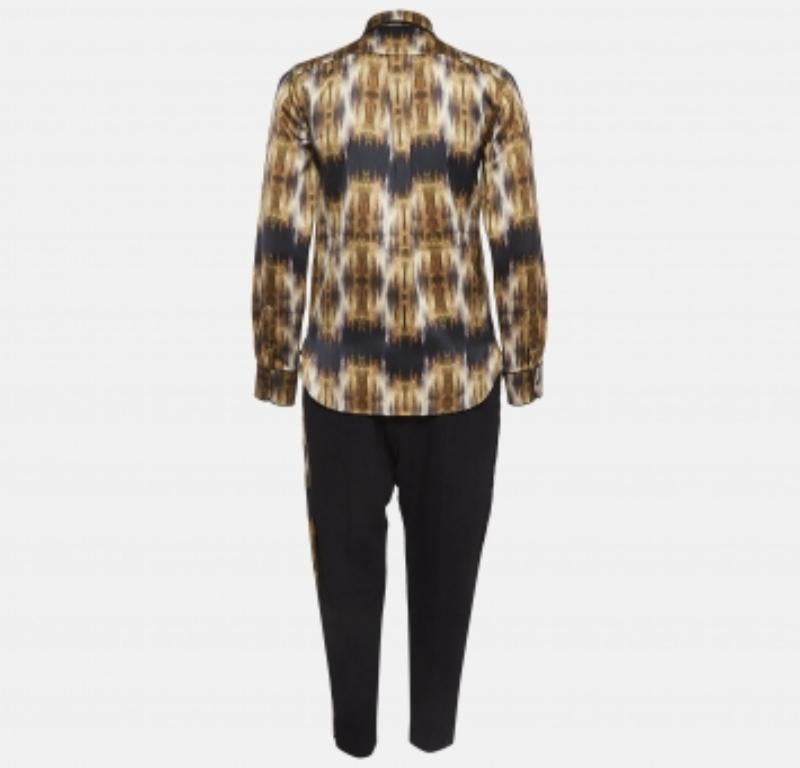 Donna Celine - Tuta con pantaloni in misto seta stampata multicolore S.I.M. in vendita