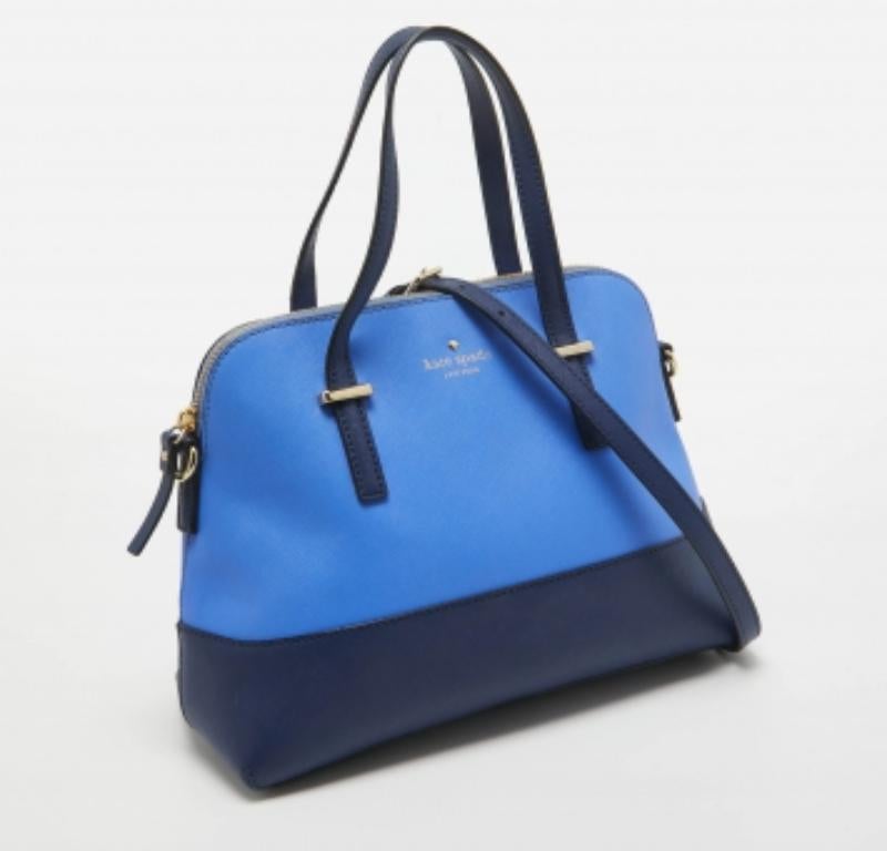 Kate Spade Sac à main Cedar Street Maise en cuir bleu bicolore Bon état - En vente à Dubai, Al Qouz 2