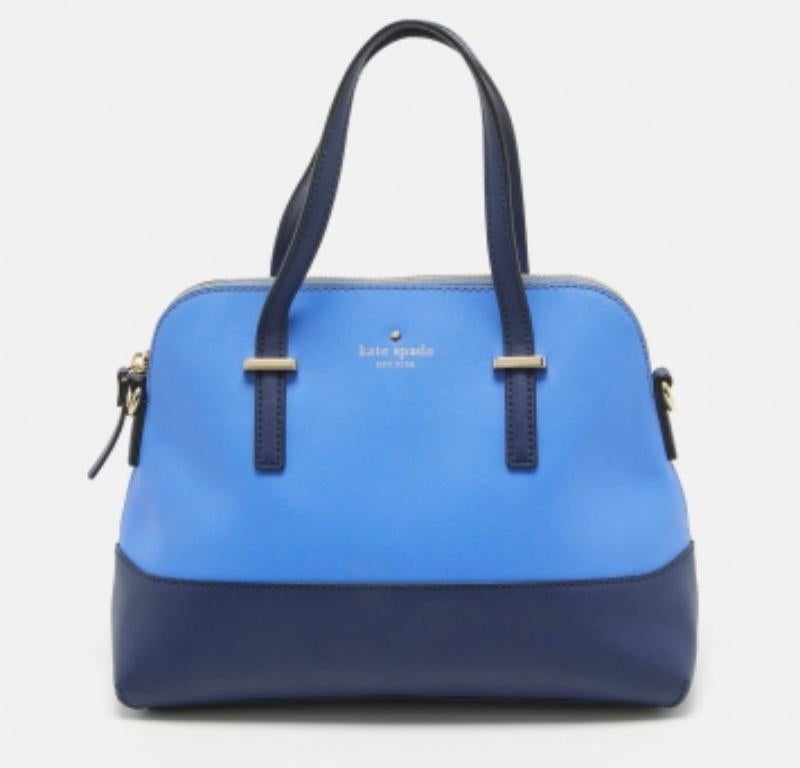 Kate Spade Sac à main Cedar Street Maise en cuir bleu bicolore en vente 1